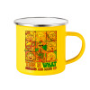 Yellow Enamel Metallic Cup 360ml