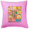 Sofa cushion Pink 50x50cm includes filling