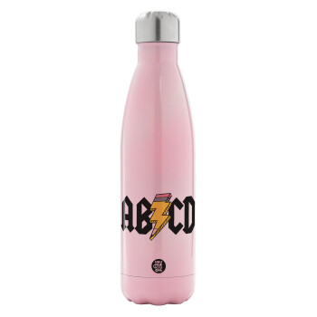 ABCD, Metal mug thermos Pink Iridiscent (Stainless steel), double wall, 500ml