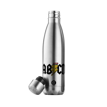 ABCD, Μεταλλικό παγούρι θερμός Inox (Stainless steel), διπλού τοιχώματος, 500ml