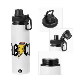 ABCD, Metal water bottle with safety cap, aluminum 850ml