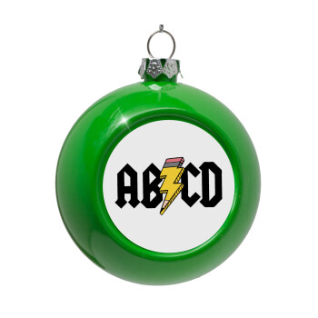 ABCD, Green Christmas tree ornament bauble 8cm