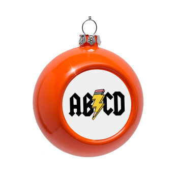 ABCD, Orange Christmas tree ornament bauble 8cm