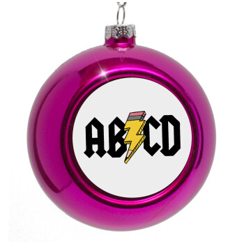 ABCD, Purple Christmas tree ornament bauble 8cm