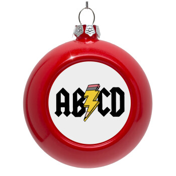 ABCD, Red Christmas tree ornament bauble 8cm