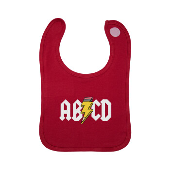 ABCD, Σαλιάρα με Σκρατς Κόκκινη 100% Organic Cotton (0-18 months)