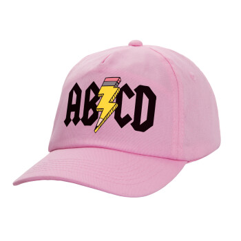 ABCD, Casual children's baseball cap, 100% Cotton Twill, PINK (COTTON, CHILDREN'S, ONE SIZE)