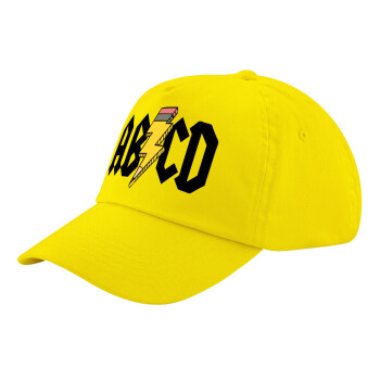 ABCD, Child's Baseball Cap, 100% Cotton Twill, Yellow (COTTON, CHILD, UNISEX, ONE SIZE)