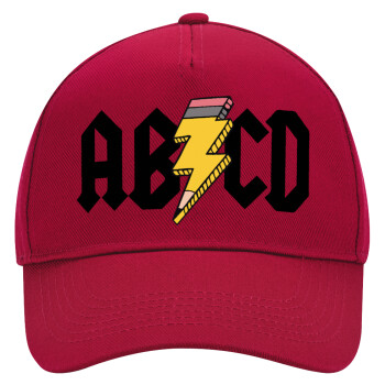 ABCD, Adult Ultimate Hat RED, (100% COTTON DRILL, ADULT, UNISEX, ONE SIZE)