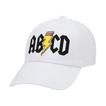 ABCD, Καπέλο Ενηλίκων Baseball Λευκό 5-φύλλο (POLYESTER, ΕΝΗΛΙΚΩΝ, UNISEX, ONE SIZE)