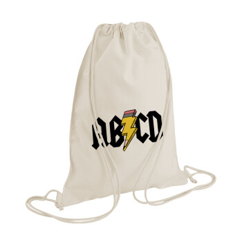 ABCD, Backpack bag GYMBAG natural (28x40cm)