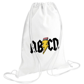 ABCD, Backpack pouch GYMBAG white (28x40cm)