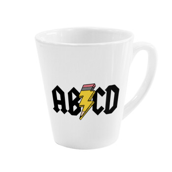 ABCD, Κούπα κωνική Latte Λευκή, κεραμική, 300ml