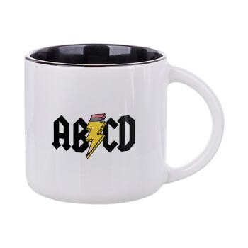 ABCD, Κούπα κεραμική 400ml Λευκή/Μαύρη