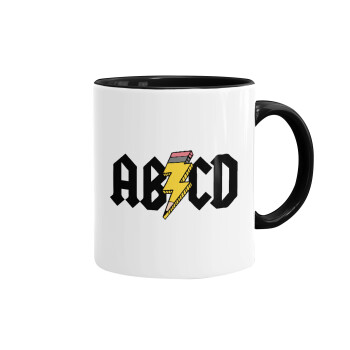 ABCD, Mug colored black, ceramic, 330ml