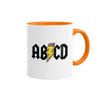 ABCD, Mug colored orange, ceramic, 330ml