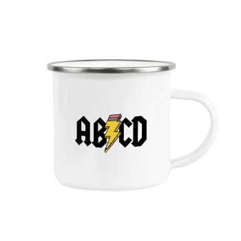 ABCD, Metallic enamel cup white 360ml