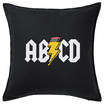 ABCD, Sofa cushion black 50x50cm includes filling