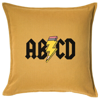 ABCD, Sofa cushion YELLOW 50x50cm includes filling