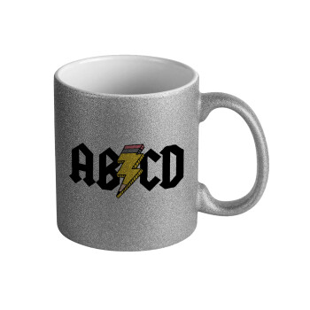 ABCD, Κούπα Ασημένια Glitter που γυαλίζει, κεραμική, 330ml