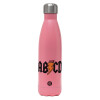 Metal mug thermos Pink Mat (Stainless steel), double wall, 500ml