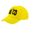 Child's Baseball Cap, 100% Cotton Twill, Yellow (COTTON, CHILD, UNISEX, ONE SIZE)