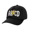 Adult Baseball Cap, 100% Cotton, Black (COTTON, ADULT, UNISEX, ONE SIZE)