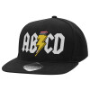 Adult Flat Snapback Hat Black, (100% COTTON TWILL, ADULT, UNISEX, ONE SIZE)