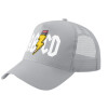 Adult Structured Trucker Hat, with Mesh, GRAY (100% COTTON, ADULT, UNISEX, ONE SIZE)