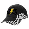 Adult Ultimate BLACK RACING Cap, (100% COTTON DRILL, ADULT, UNISEX, ONE SIZE)