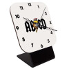 Quartz Wooden table clock with hands (10cm)