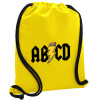 Backpack pouch GYMBAG Yellow, with pocket (40x48cm) & thick cords