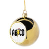 Golden Christmas tree ball ornament 8cm