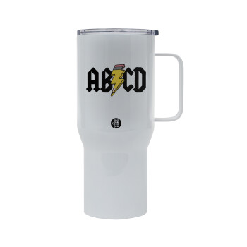 ABCD, Mega Stainless steel Tumbler with lid, double wall 750L