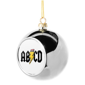 ABCD, Silver 8cm Christmas tree ball ornament