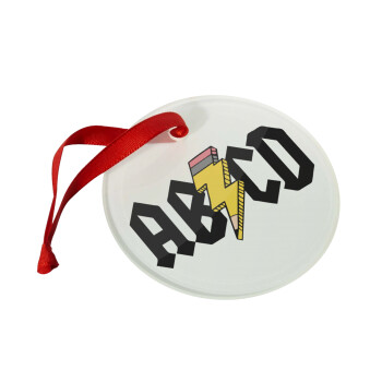 ABCD, Christmas ornament glass 9cm