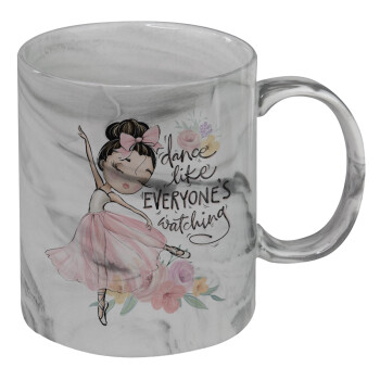 Dance Like everyone's watching, Mug ceramic marble style, 330ml