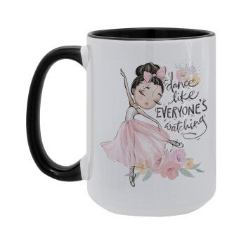 Dance Like everyone's watching, Κούπα Mega 15oz, κεραμική Μαύρη, 450ml