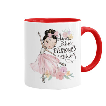 Dance Like everyone's watching, Mug colored red, ceramic, 330ml