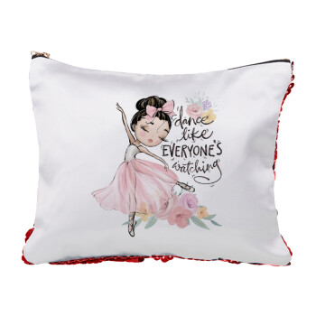 Dance Like everyone's watching, Red sequin cosmetic bag