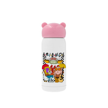 Friends, Pink stainless steel thermal flask, 320ml