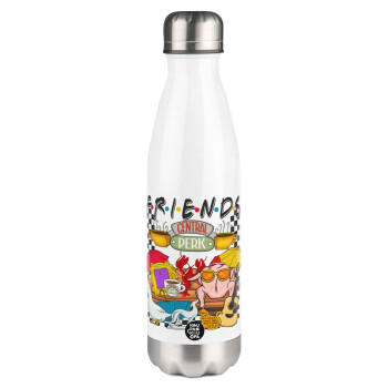 Friends, Metal mug thermos White (Stainless steel), double wall, 500ml