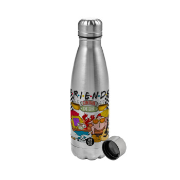 Friends, Metallic water bottle, stainless steel, 750ml