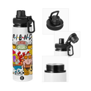 Friends, Metal water bottle with safety cap, aluminum 850ml