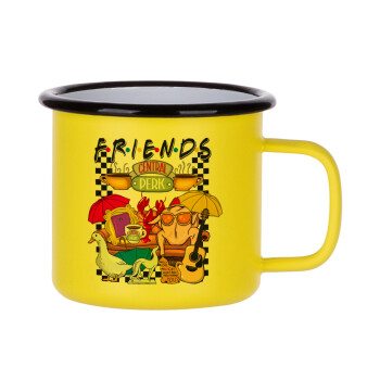 Friends, Metallic enamel MATT Yellow cup 360ml