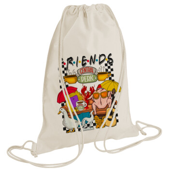 Friends, Backpack bag GYMBAG natural (28x40cm)