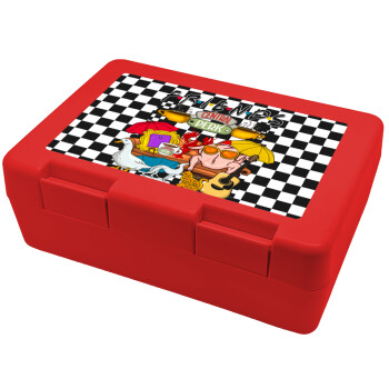 Friends, Children's cookie container RED 185x128x65mm (BPA free plastic)