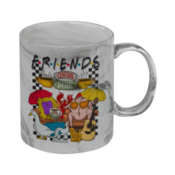 Friends, Mug ceramic marble style, 330ml