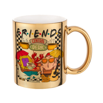 Friends, Mug ceramic, gold mirror, 330ml