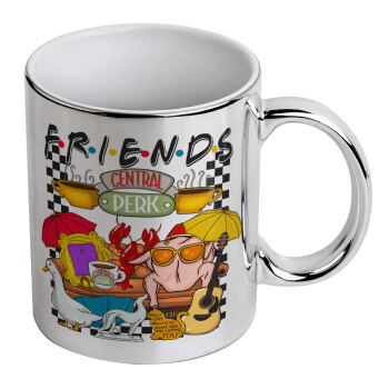 Friends, Mug ceramic, silver mirror, 330ml